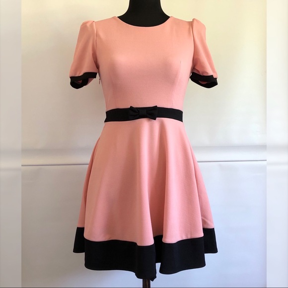 Pink and Black A Line Dress Size: S - Picture 2 of 7